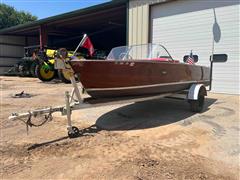 1960 Chris Craft Ski Runabout Boat w/ S/A Trailer 