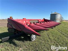 2004 Case IH 2208 8R30 Corn Head On S/A Header Trailer 