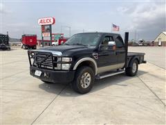 2010 Ford F250 Super Duty Lariat 4x4 Extended Cab Flatbed Pickup 