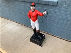 Jockey Cast Aluminum Statue 