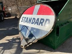 STANDARD Gas Station Vintage Oval Porcelain Collector's Sign 