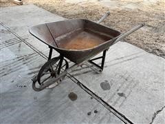 Antique Steel Wheelbarrow 