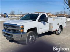 2015 Chevrolet Silverado 3500 HD 2WD Service Truck W/Fuel Transfer Tank 