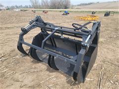 2023 82" Hydraulic Grapple Bucket Skid Steer Attachment 