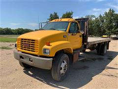 2001 GMC C6500 S/A Flatbed Truck 