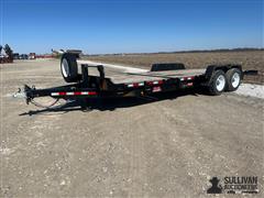 2021 B-B 22' Flatbed Tilt Deck Trailer 