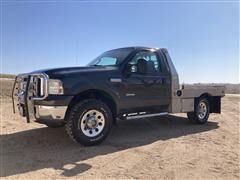 2005 Ford F250 4x4 Flatbed Pickup 