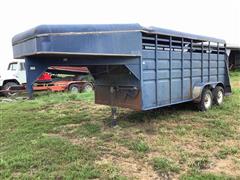 1993 Circle D 616GNST T/A Gooseneck Livestock Trailer 