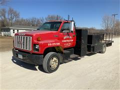 1991 GMC C7000 TopKick S/A Flatbed Utility Truck 