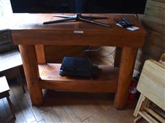 Log Style Wooden Tv Stand 