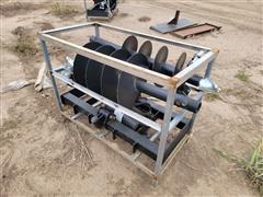 2023 JCT Post Hole Auger Skid Steer Attachment 