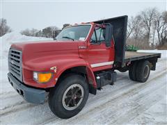 1998 Ford F700 S/A Dually Flatbed Truck 