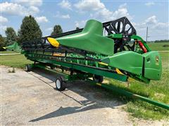 2019 John Deere 635F Flex Platform Header W/Header Trailer 