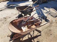 2- Wheelbarrows And Hand Tools 