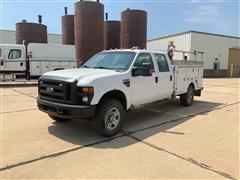 2008 Ford F350 4x4 Crew Cab Utility Truck 