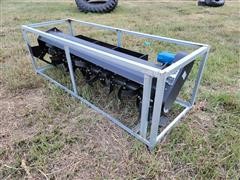 6' Wide Rotary Tiller Skid Steer Attachment 