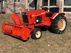 1988 Case Ingersoll 448 Garden Tractor W/ Snow Thrower 