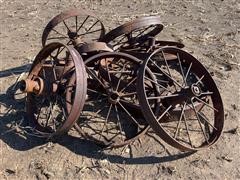 Antique Steel Wagon Wheels 