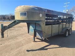 1985 Assembled T/A Gooseneck Livestock Trailer 