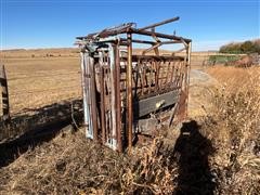 Manual Squeeze Chute W/ Scotts Head Gate 