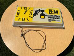 R-M Automotive Vintage Lighted Clock 