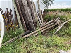 Assortment Of Wood Post, Steel Post 