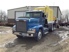 1990 Freightliner FLD120 T/A Flatbed Truck W/Tender System 