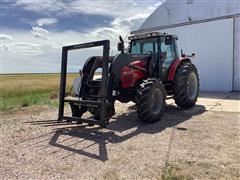 2001 Massey Ferguson 6280 MFWD Tractor W/Grapple Loader & Hay Head 