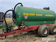 1996 Balzer Magnum 3000-Gallon T/A Liquid Manure Tanker 