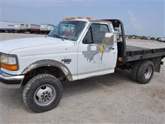 1997 Ford F350 4x4 Flatbed Pickup 