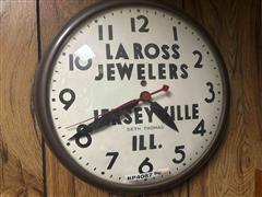 La Ross Jewelers Advertising Clock 