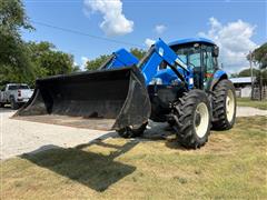 2012 New Holland TS6.125 MFWD Tractor W/845TL Loader 