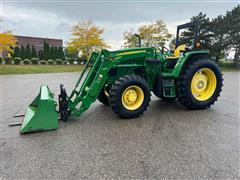 2014 John Deere 6105D MFWD Tractor W/Loader 