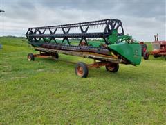 2000 John Deere 925F Flex Head W/Trailer 