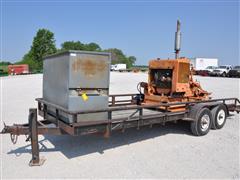 1992 Doolittle T/A Flatbed Trailer W/Clyde Iron Works Winch 