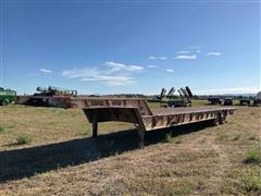 1982 Trail King 1845-1300 T/A Fixed Neck Lowboy W/Hydraulic Tail Section & Winch 