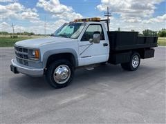 1998 Chevrolet GMT-400 3500 HD S/A Flatbed Dump Truck 