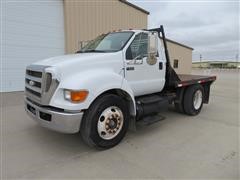 2008 Ford F650 XL Super Duty S/A Flatbed Truck 