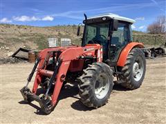 2008 Massey Ferguson 596 MFWD Tractor W/Loader 