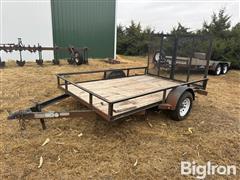 2009 Neal 6x10 Flatbed Utility Trailer W/ramp 