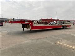 2005 Trail King TK70HT-482 T/A Fixed Neck Lowboy W/Hyd Tail Section 