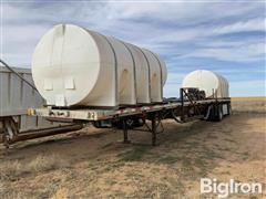 1998 Fruehaf Flatbed Flatbed Trailer/ With Poly Tanks 