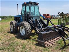 1996 New Holland 9030 4WD Bi-Directional Tractor W/Grapple Loader 