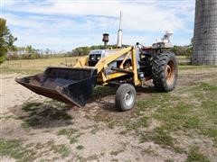 1978 White 2-70 2WD Tractor W/Miller 12 Loader & 7' Bucket 