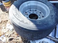 Goodyear 445/50R22.5 Super Single Tire & Aluminum Wheel 