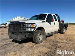 2015 Ford F250 XL Super Duty 4x4 Extended Cab Pickup W/DewEze Bale Bed 