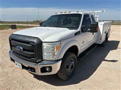 2014 Ford F350 XL Super Duty 4x4 Extended Cab Service Truck W/Liftmoore Boom 