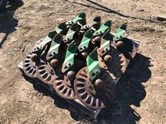 John Deere No-Till Planter Coulters W/ Mounting Brackets 