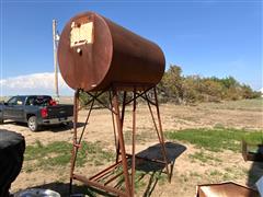 600 Gal Steel Fuel Tank W/Stand 