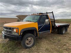 2000 Chevrolet 3500 4x4 Flatbed Pickup 